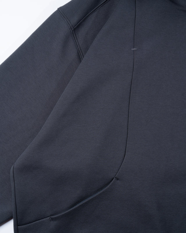 SEIZE - ANTISTATIC HALF ZIP OVERSIZED HOODIE - GRAPHITE
