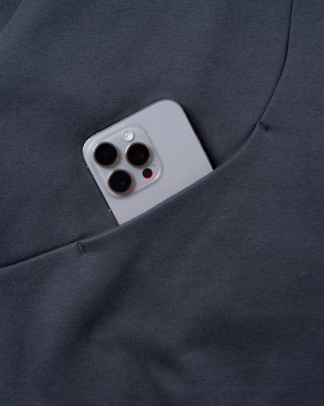 SEIZE - ANTISTATIC HALF ZIP OVERSIZED HOODIE - GRAPHITE