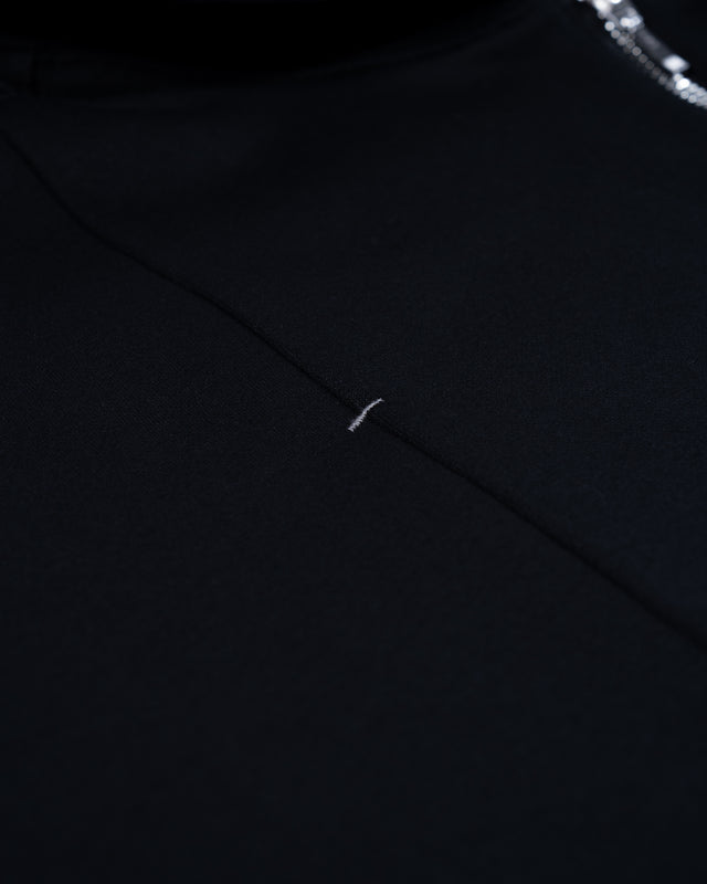 SEIZE - ANTISTATIC HALF ZIP OVERSIZED HOODIE - VOID BLACK