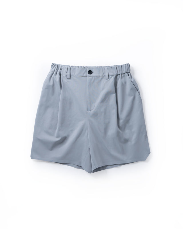 SEIZE - POLYFELX UNI-FORM ONE TUCK SHORTS - SILVER MIST