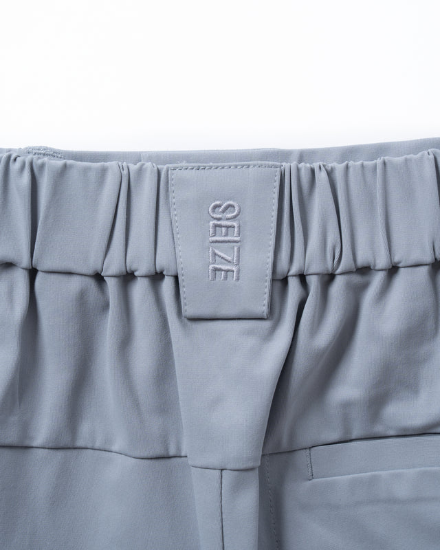 SEIZE - POLYFELX UNI-FORM ONE TUCK SHORTS - SILVER MIST