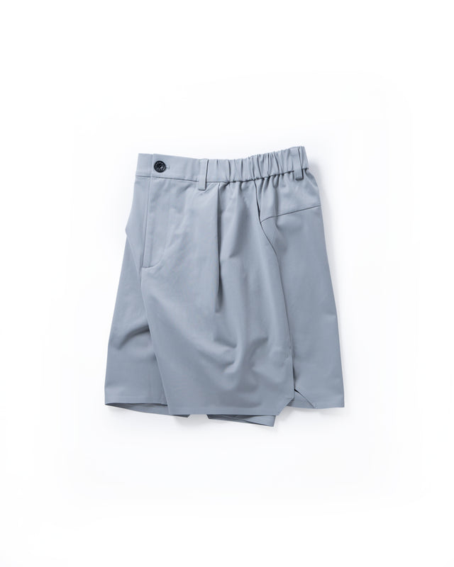 SEIZE - POLYFELX UNI-FORM ONE TUCK SHORTS - SILVER MIST