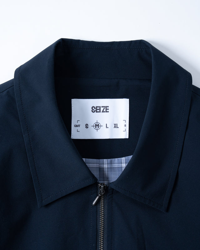 SEIZE - SOLOTEX TWILL DRAWCORD BLOUSON - DEEP MARINE