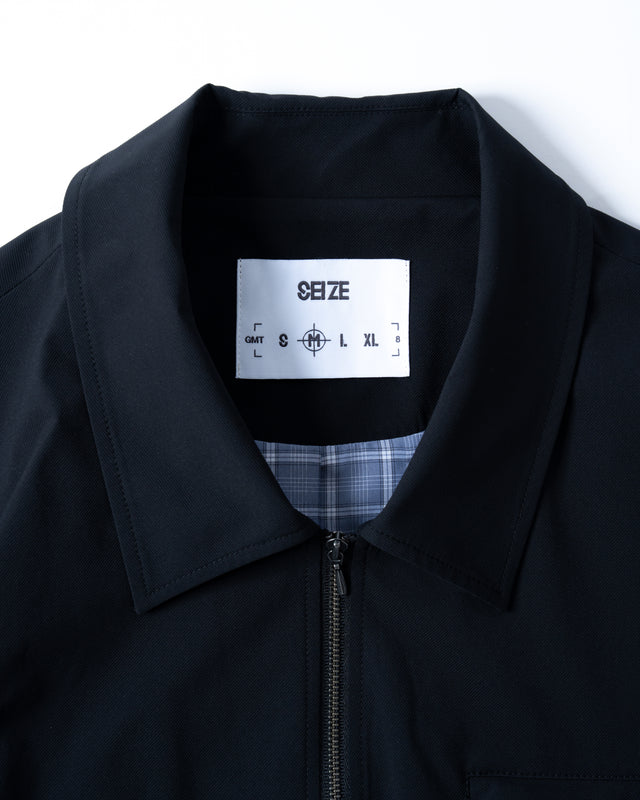 SEIZE - SOLOTEX TWILL DRAWCORD BLOUSON - DARK MIST