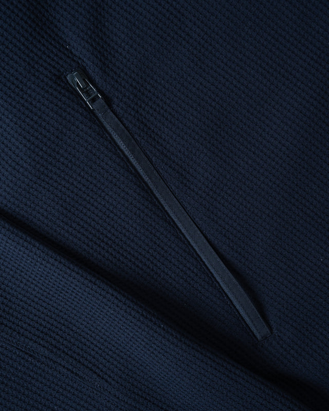 SEIZE - WAFFLE HALF ZIP PULLOVER - METRO OCEAN