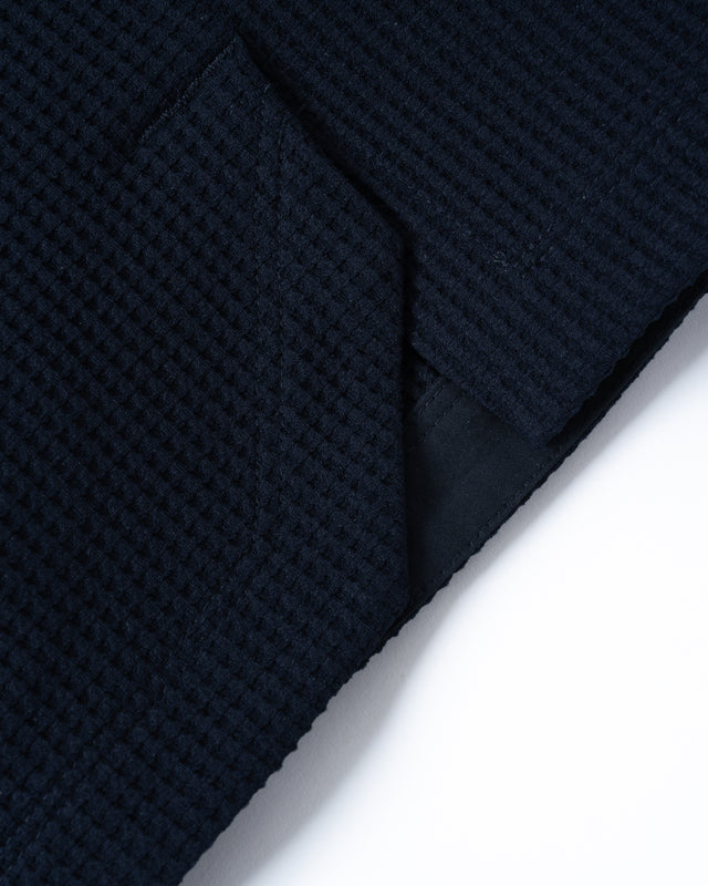 SEIZE - WAFFLE HALF ZIP PULLOVER - METRO OCEAN
