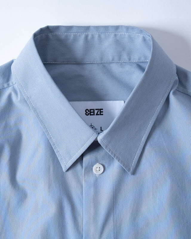 SEIZE - PINSTRIPES BALLOON SHIRT - CLOUD BREEZE