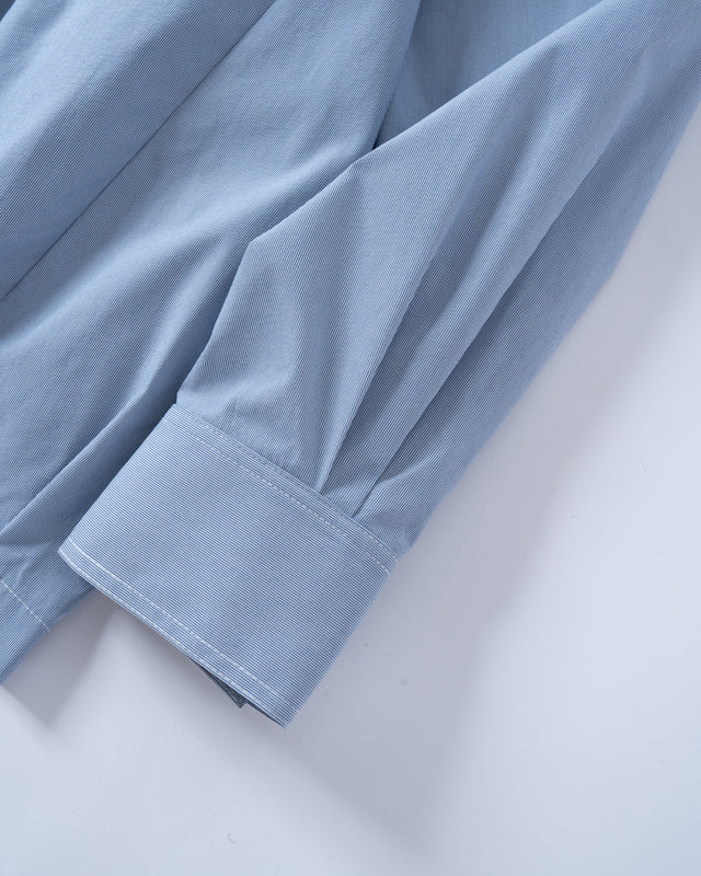 SEIZE - PINSTRIPES BALLOON SHIRT - CLOUD BREEZE