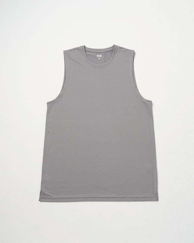 SEIZE BASIC - TECH TANK TOP - TAUPE GREY