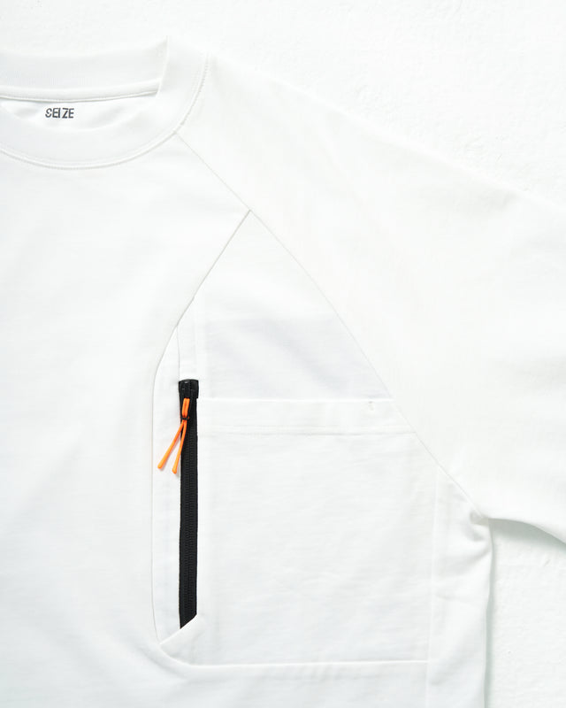 SEIZE - FUNCTIONAL POCKET TEE - MOON WHITE