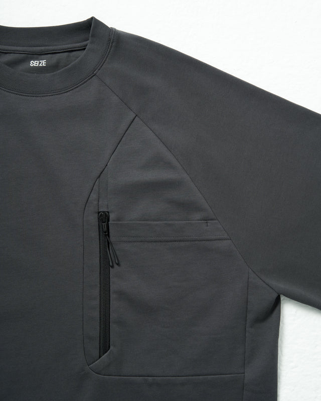 SEIZE - FUNCTIONAL POCKET TEE - WOOD GREY