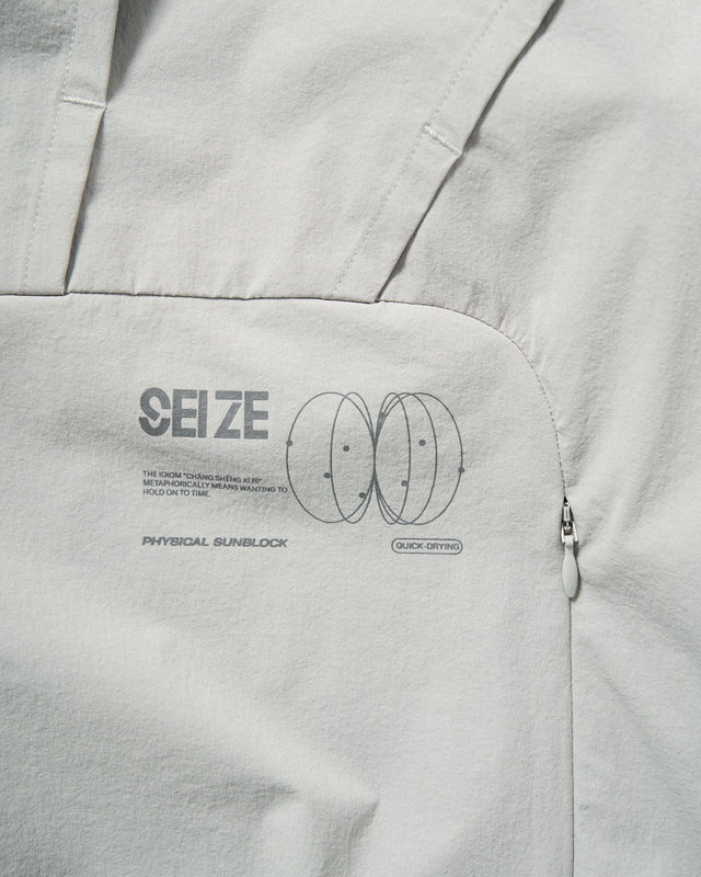 SEIZE - TECH AIRDRIFT SUN PROTECTION JACKET - WHITETEA GREY