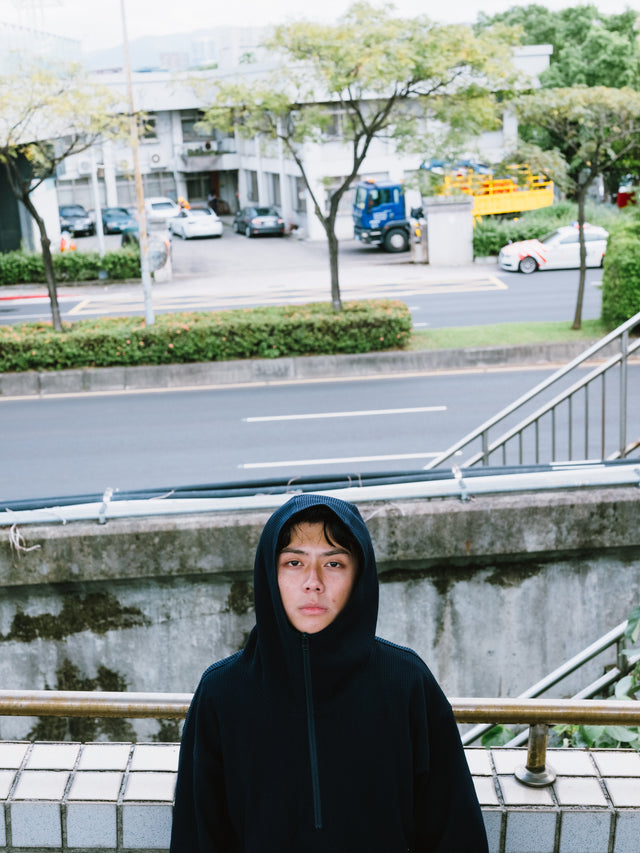 SEIZE - WAFFLE HALF ZIP PULLOVER - METRO OCEAN