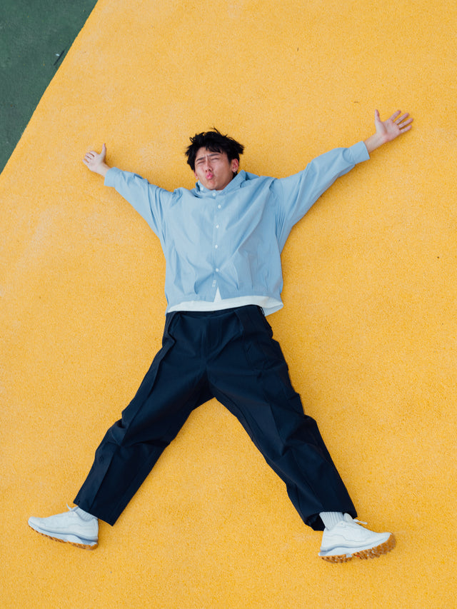 SEIZE - PINSTRIPES BALLOON SHIRT - CLOUD BREEZE