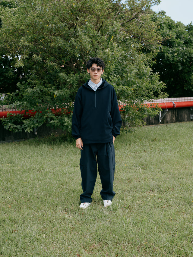 SEIZE - WAFFLE HALF ZIP PULLOVER - METRO OCEAN