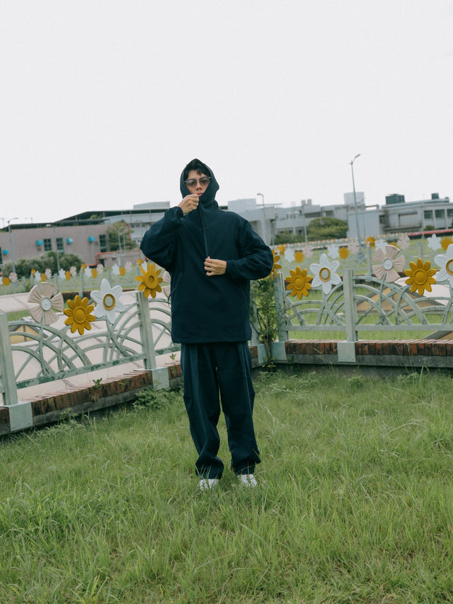 SEIZE - WAFFLE HALF ZIP PULLOVER - METRO OCEAN