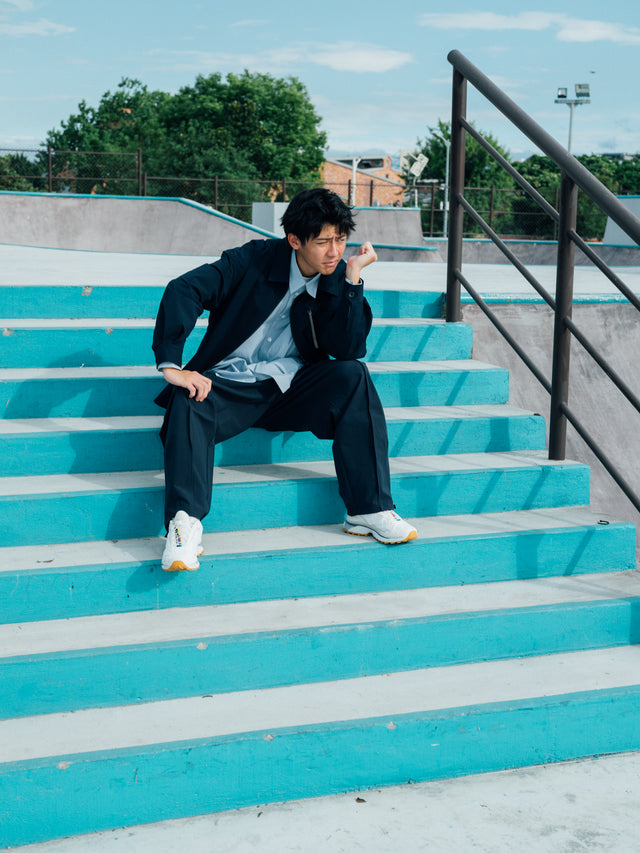 SEIZE - SOLOTEX TWILL DRAWCORD BLOUSON - DEEP MARINE