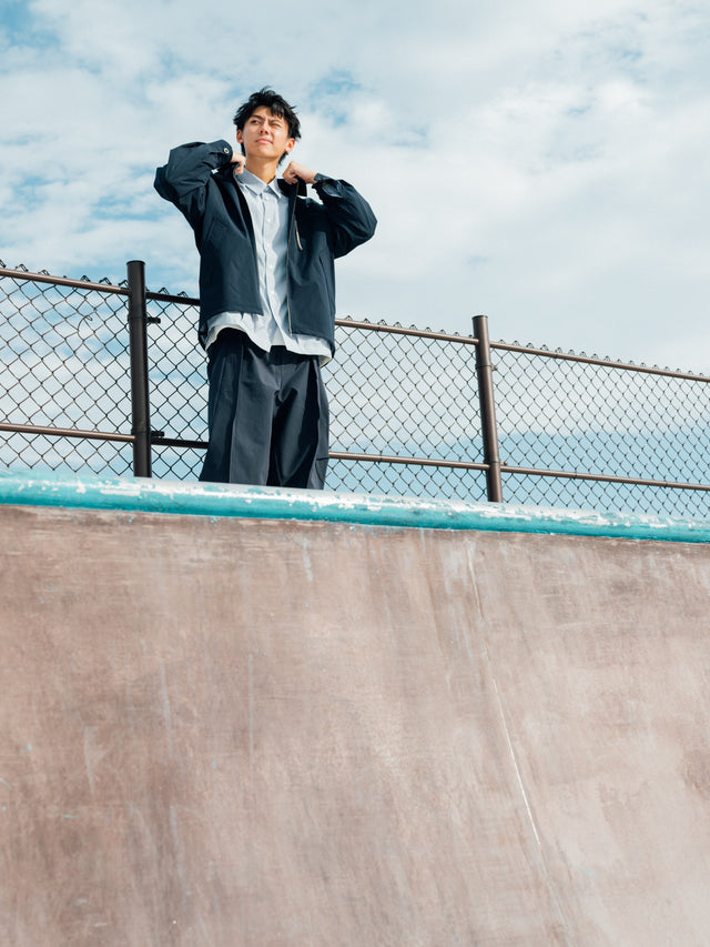 SEIZE - PINSTRIPES BALLOON SHIRT - CLOUD BREEZE