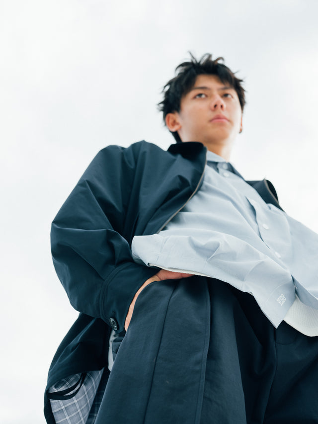 SEIZE - SOLOTEX TWILL DRAWCORD BLOUSON - DEEP MARINE