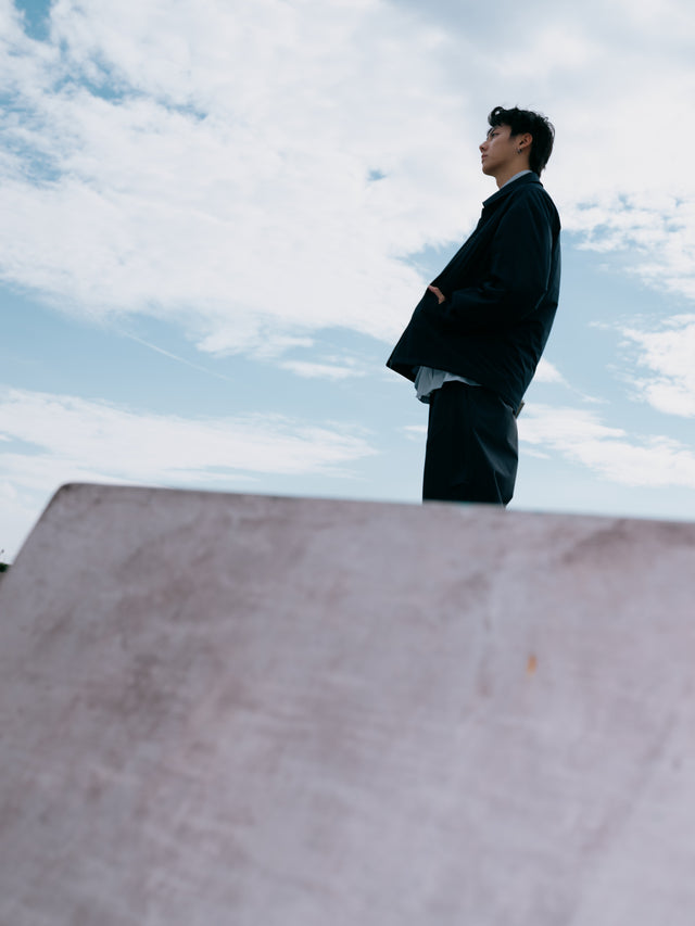 SEIZE - SOLOTEX TWILL DRAWCORD BLOUSON - DEEP MARINE