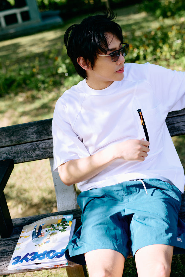 SEIZE - FUNCTIONAL POCKET TEE - MOON WHITE
