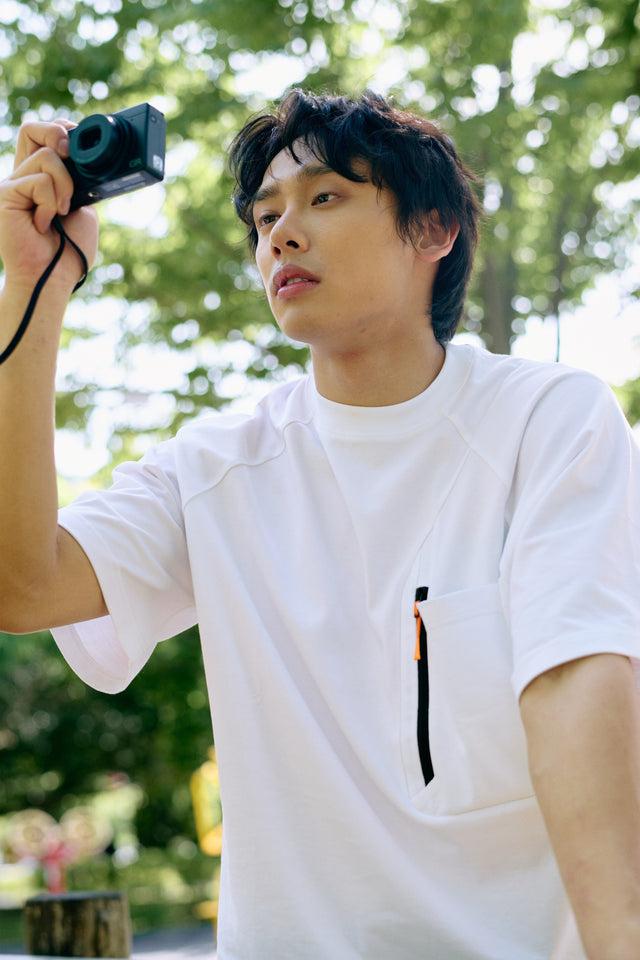 SEIZE - FUNCTIONAL POCKET TEE - MOON WHITE