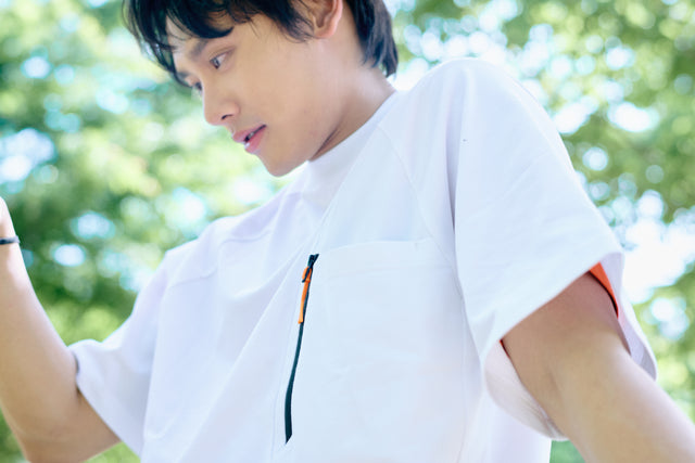 SEIZE - FUNCTIONAL POCKET TEE - MOON WHITE
