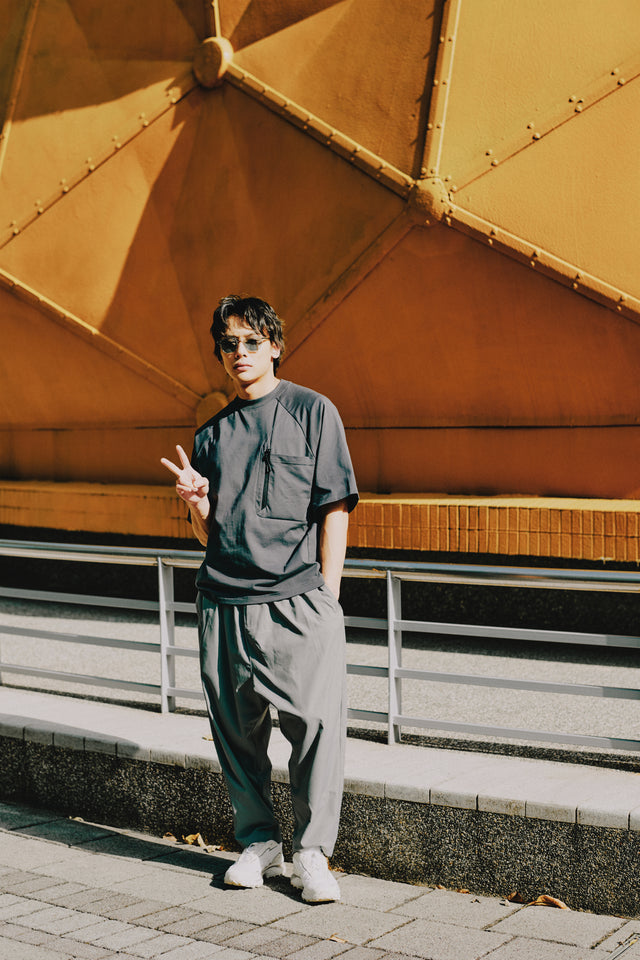 SEIZE - WIDE UNFETTERED DAILY TAPERED PANTS - JERSEY GREY