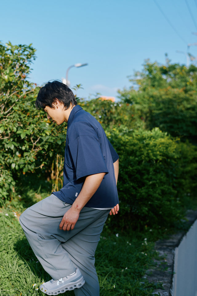 SEIZE - WIDE UNFETTERED DAILY TAPERED PANTS - JERSEY GREY