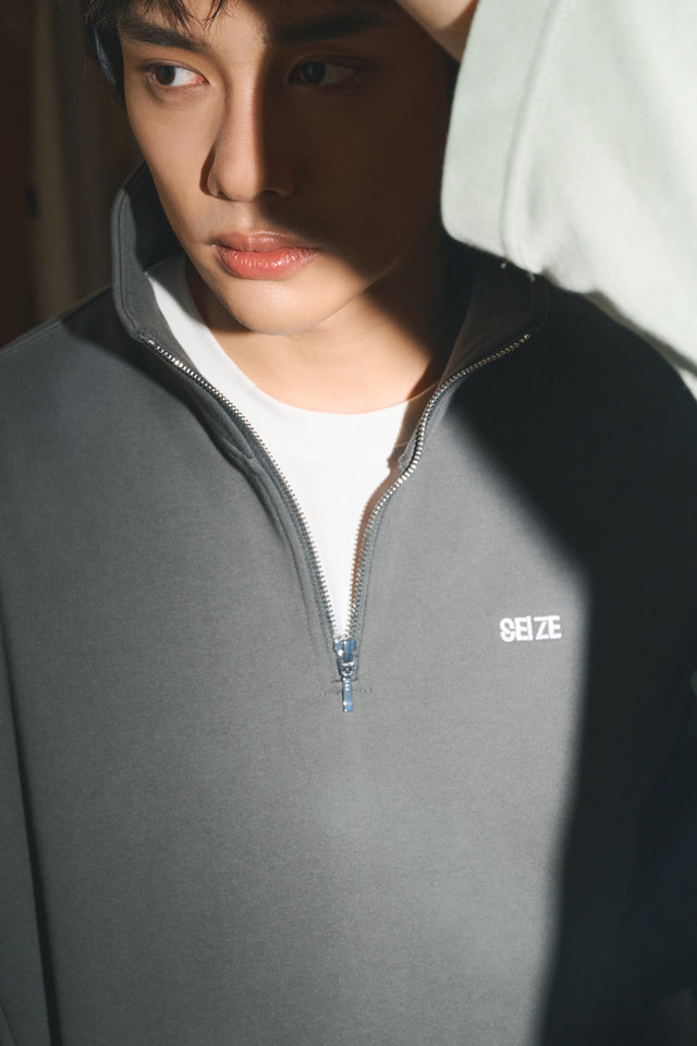SEIZE - ANTISTATIC HALF ZIP S.C. PULLOVER - CHARCOAL GREY