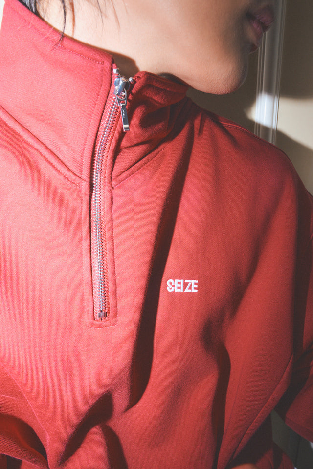 SEIZE - ANTISTATIC HALF ZIP S.C. PULLOVER - CRIMSON RED