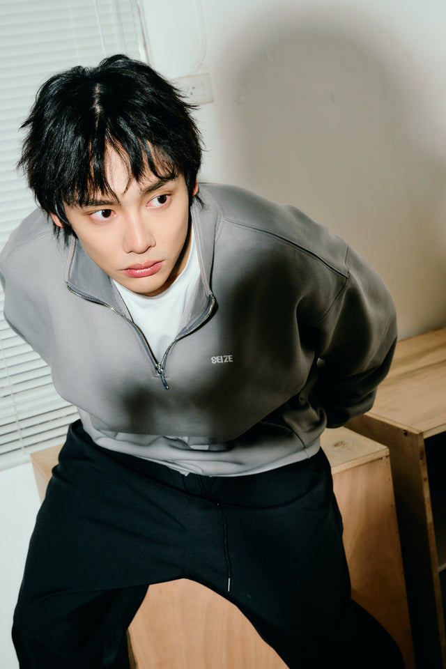 SEIZE - ANTISTATIC HALF ZIP S.C. PULLOVER - SMOKE GREY