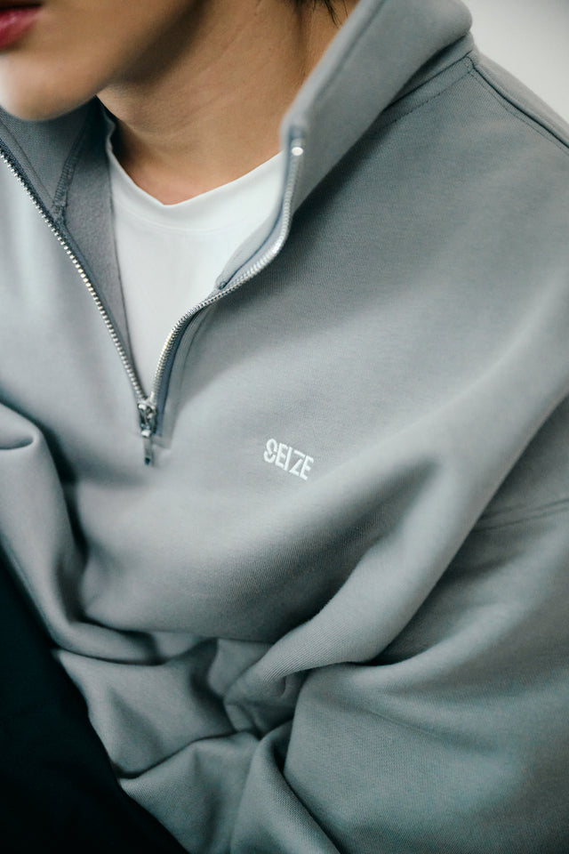 SEIZE - ANTISTATIC HALF ZIP S.C. PULLOVER - SMOKE GREY