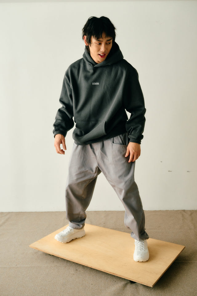 SEIZE - WIDE TAPERED SAROUEL PANTS - TITANIUM GREY