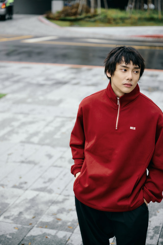 SEIZE - ANTISTATIC HALF ZIP S.C. PULLOVER - CRIMSON RED