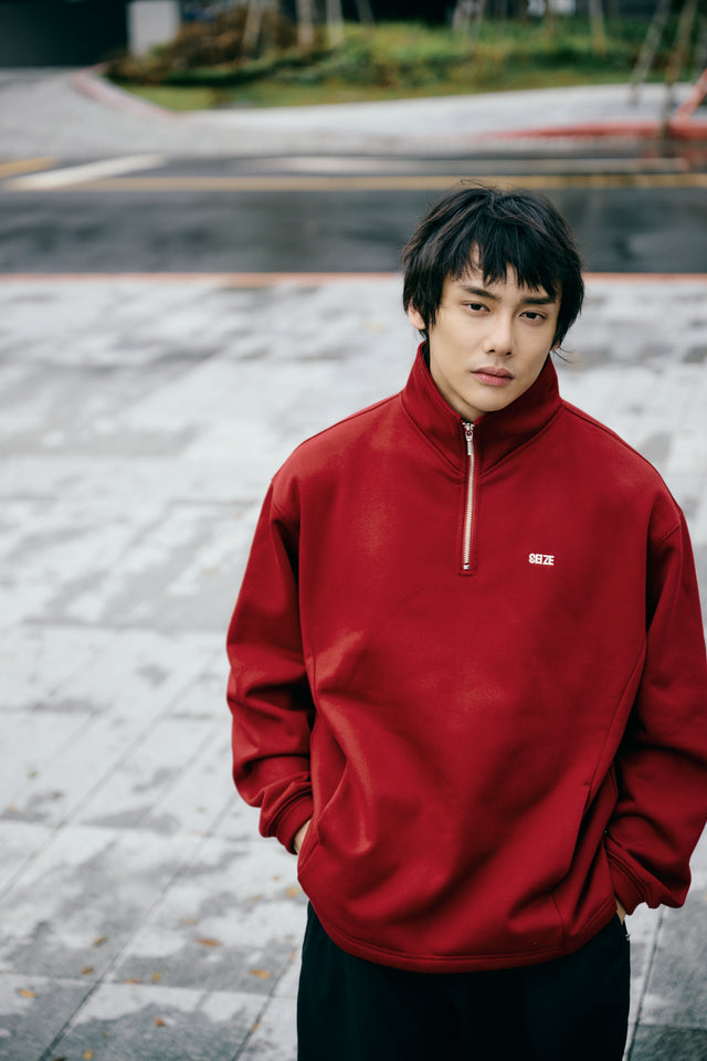 SEIZE - ANTISTATIC HALF ZIP S.C. PULLOVER - CRIMSON RED
