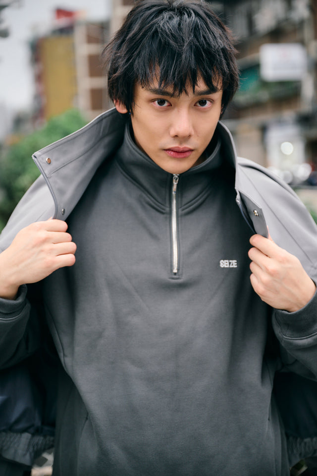 SEIZE - ANTISTATIC HALF ZIP S.C. PULLOVER - CHARCOAL GREY