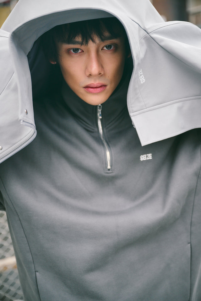 SEIZE - ANTISTATIC HALF ZIP S.C. PULLOVER - CHARCOAL GREY