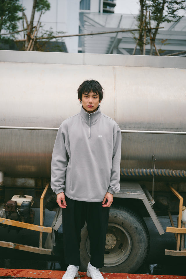 SEIZE - ANTISTATIC HALF ZIP S.C. PULLOVER - SMOKE GREY