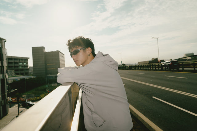 SEIZE - WAFFLE HALF ZIP PULLOVER - LIGHT SLATE