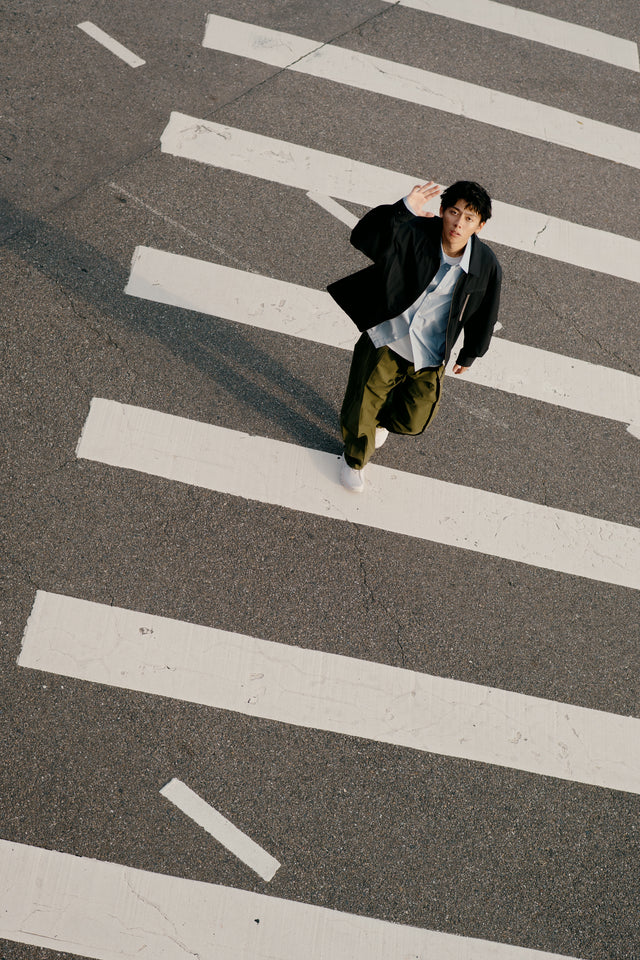 SEIZE - SOLOTEX TWILL DRAWCORD BLOUSON - DARK MIST