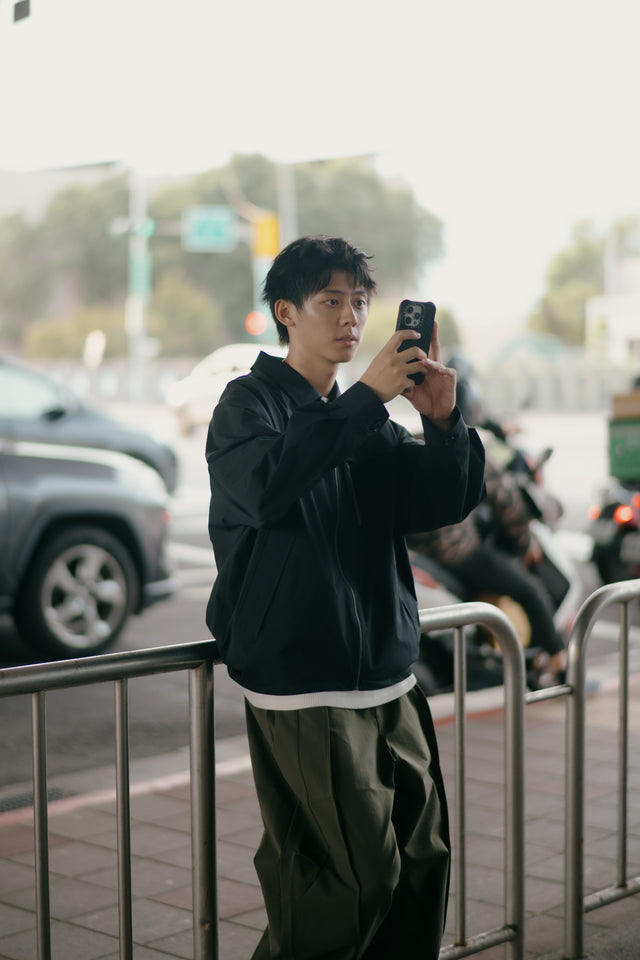 SEIZE - SOLOTEX TWILL DRAWCORD BLOUSON - DARK MIST