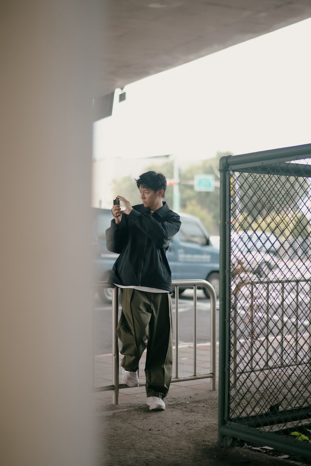 SEIZE - SOLOTEX TWILL DRAWCORD BLOUSON - DARK MIST