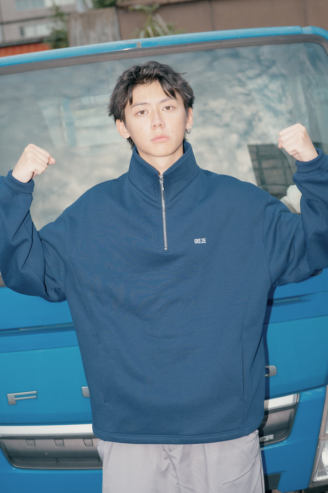 SEIZE - ANTISTATIC HALF ZIP S.C. PULLOVER - VINTAGE BLUE