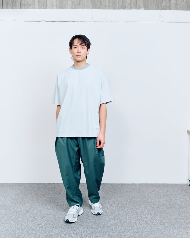 SEIZE - TWILL SUITING BALLOON PANTS - AQUA
