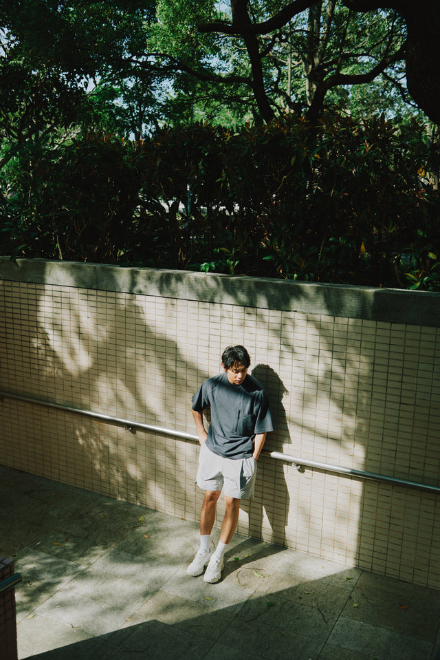 SEIZE - FUNCTIONAL POCKET TEE - WOOD GREY