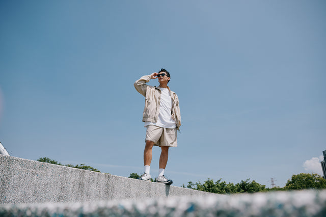 SEIZE - TECH SUN PROTECTION LIGHT SHORTS - PEARL KHAKI