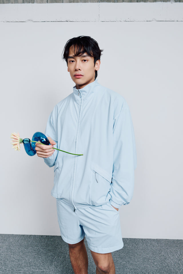SEIZE - GRIDFLOW TILITY SHELL JACKET - GLACIER STREAM