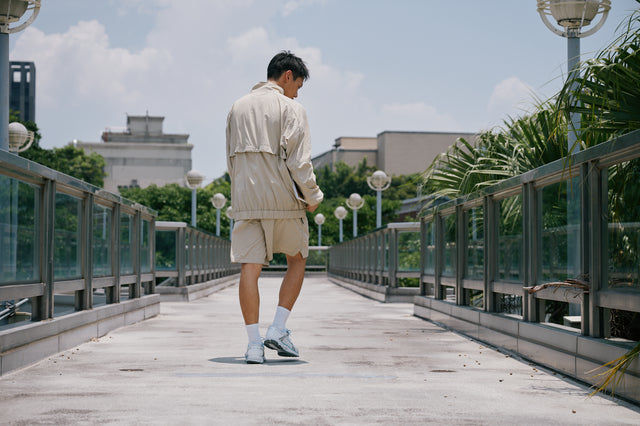 SEIZE - TECH SUN PROTECTION LIGHT SHORTS - PEARL KHAKI