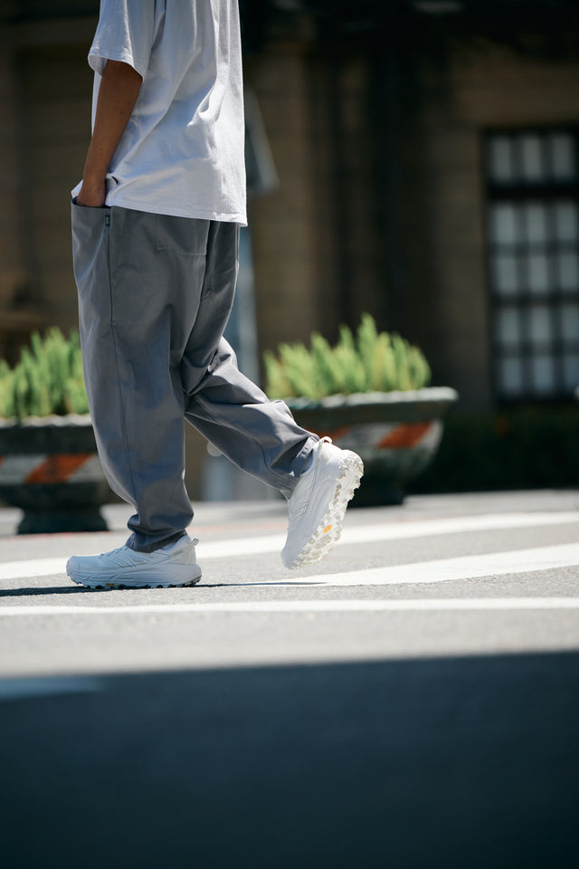 SEIZE - WIDE TAPERED SAROUEL PANTS - TITANIUM GREY